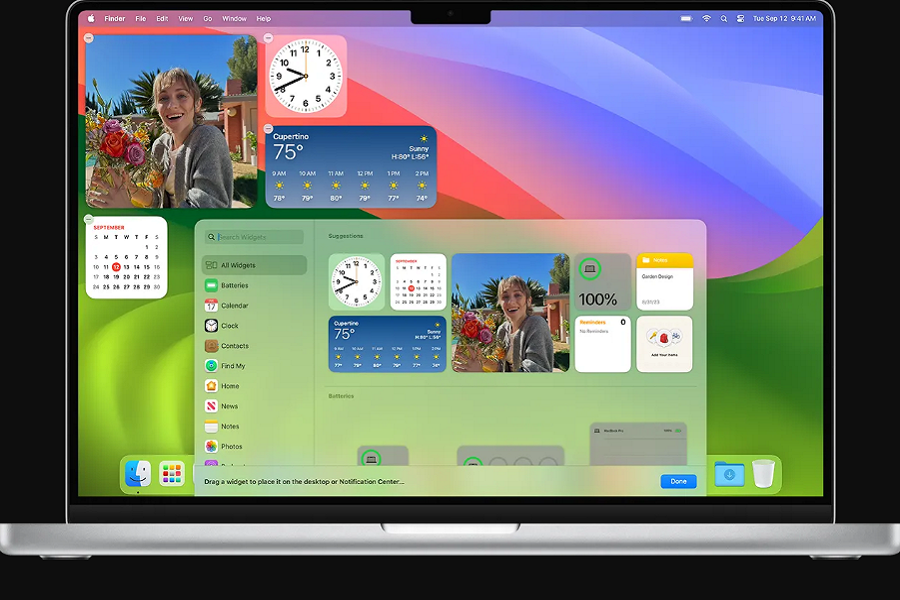 macOS Sonoma New Widget System