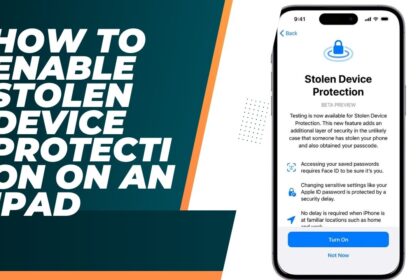 Enable Stolen Device Protection on an iPad