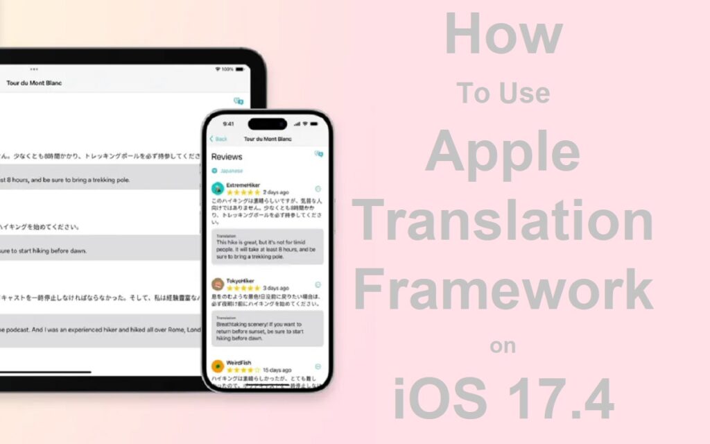 Apple Translation Framework on iOS 17.4