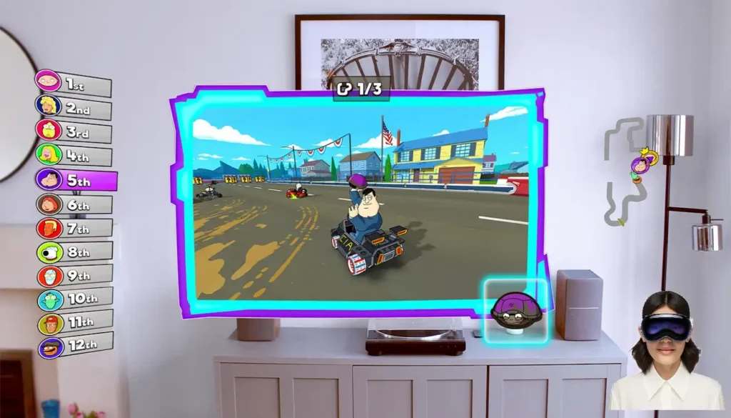 Warped Kart Racers on Apple Vision Pro