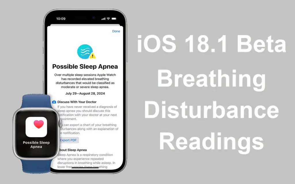 iOS 18.1 Beta Breathing Disturbance Readings