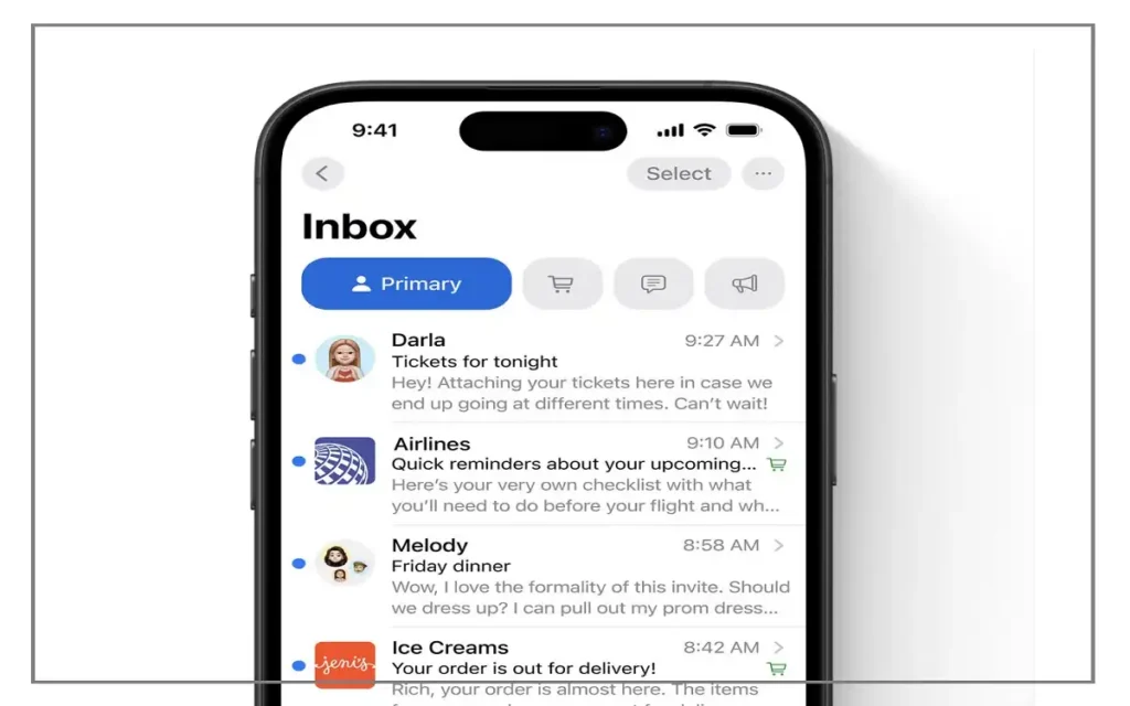 iOS 18.2 mail app