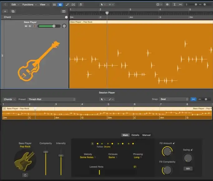 Logic Pro 11.1 for Mac Bass Player