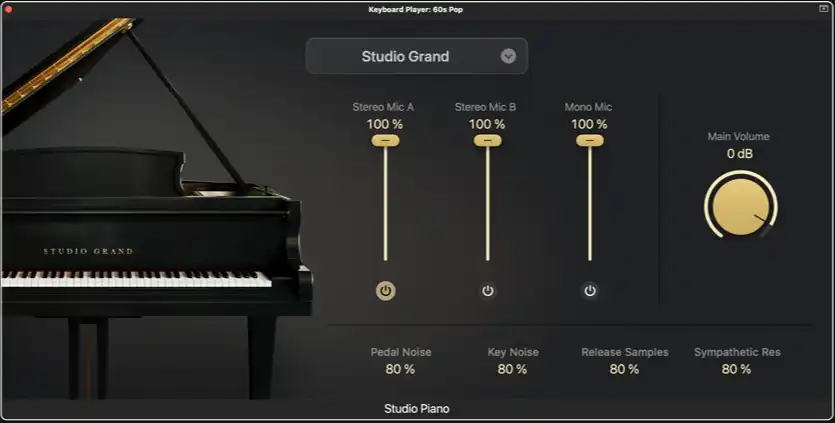 Logic Pro 11.1 for Mac Studio Piano