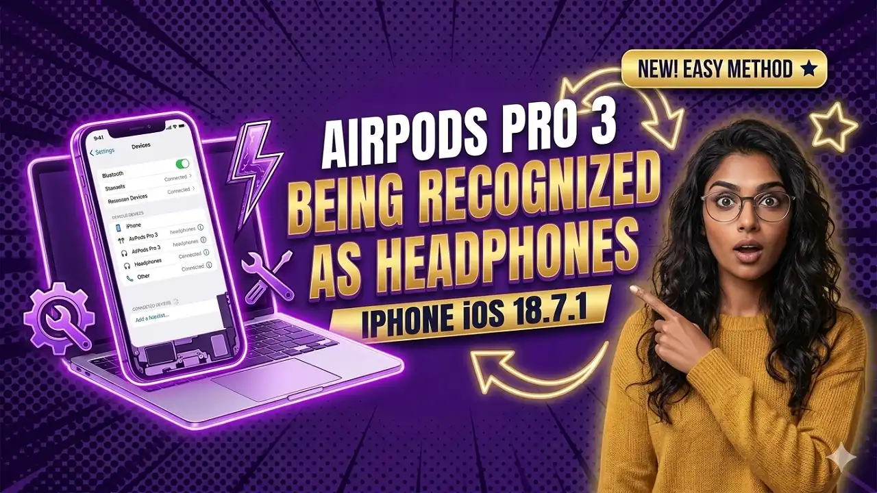 AirPods Pro 3 Being Recognized As Headphones iPhone iOS 18.7.1