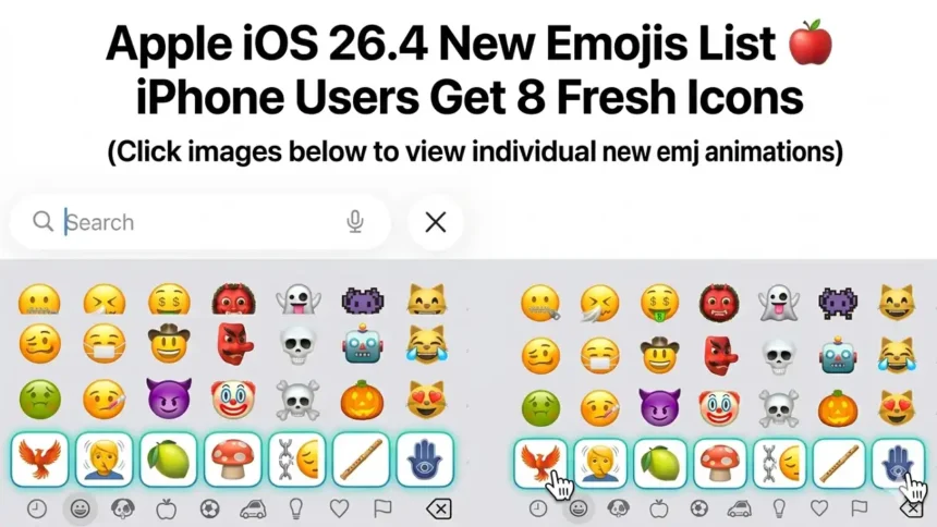 Apple iOS 26.4 New Emojis List 🍎 iPhone Users Get 8 Fresh Icons