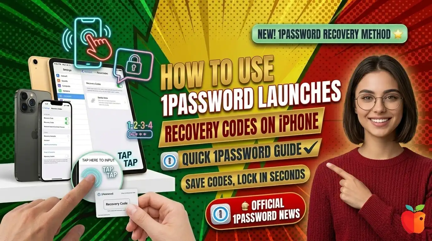 How To Use 1Password Launches Recovery Codes on iPhone