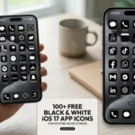 100+ Free Black & White iOS 17 App Icons For iPhone Home Screen