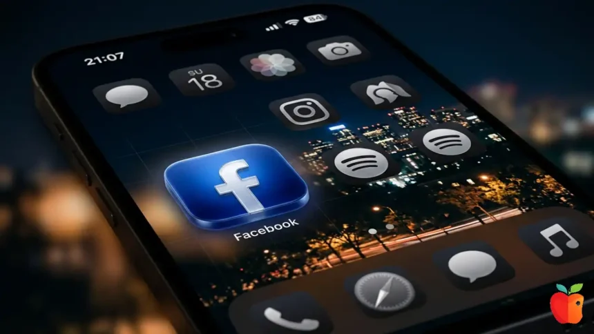 Aesthetic Facebook App Icon For iOS 18 on iPhone
