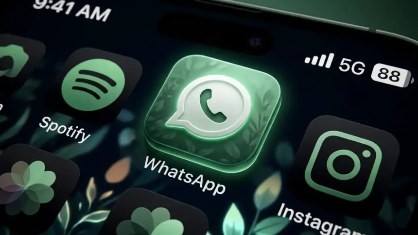 Aesthetic WhatsApp Icon for iPhone in iOS 18