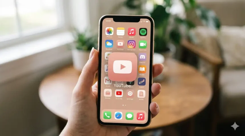 YouTube Icon Aesthetic For iPhone In iOS 14
