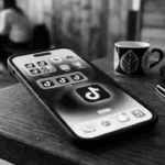 black and white tiktok logo