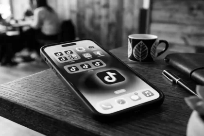 black and white tiktok logo