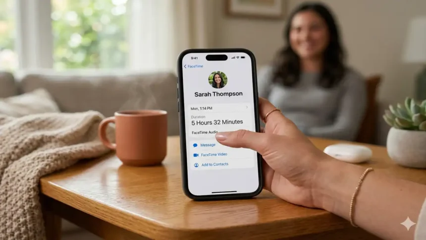 how to see how long you ve been on facetime