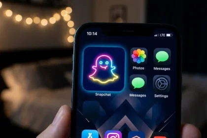 neon snapchat logo