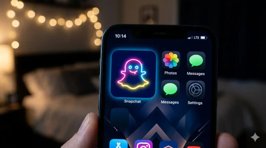 neon snapchat logo