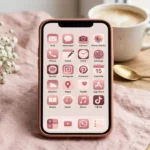 pink app icons