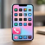 pink phone icon