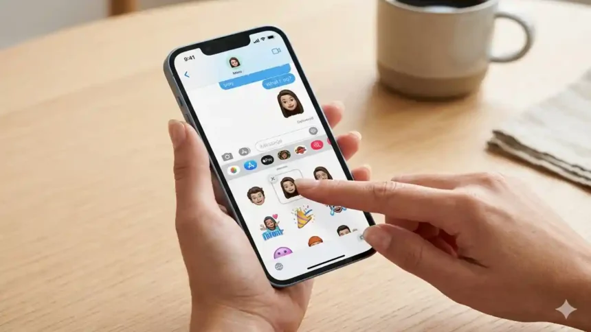 how to delete stickers on iphone​