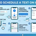 how to schedule a text on iphone