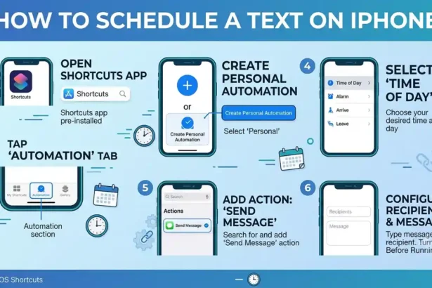 how to schedule a text on iphone