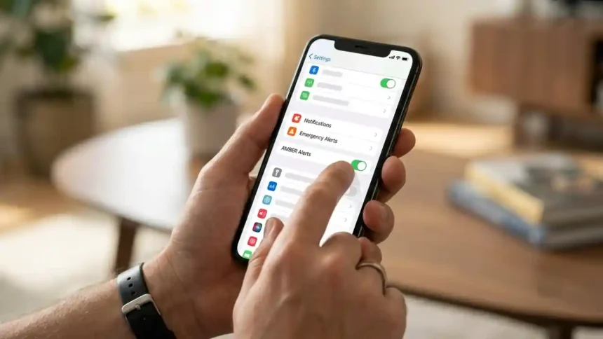 how to turn off amber alerts iphone