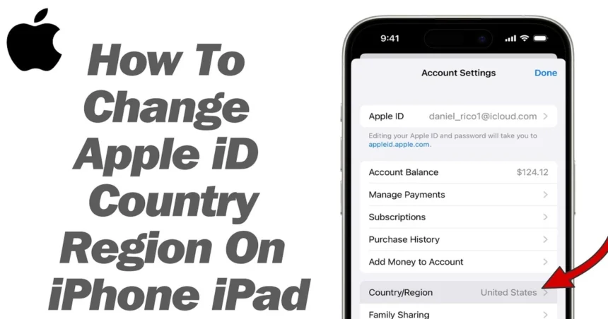 how to change apple id country