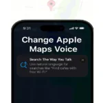 how to change apple maps voice