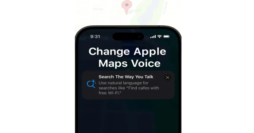 how to change apple maps voice