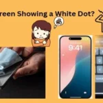 white dot on screen iphone​