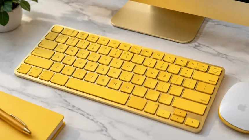 large print keyboard macos us english yellow apple magic keyboard